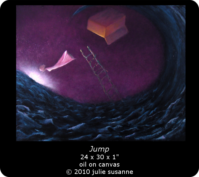 Jump Oil Painting by Julie Susanne